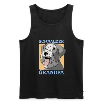 Schnauzer Grandpa Propriétaire De Chien Propriétaire Cadeau - Débardeur bio Premium Homme - noir - Devant - AI Model Male 178 light (178cm)