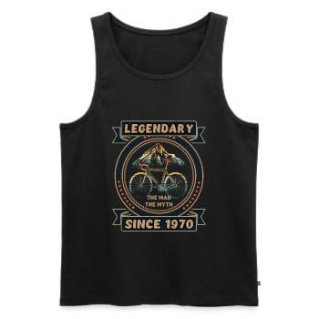 Fahrrad 1970 Radsport Rennrad Radfahrer Geburtstag - Männer Premium Bio Tank Top - Schwarz - Vorne - Michal (187cm)