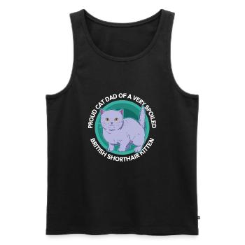 Britisch Kurzhaar Dad British Shorthair Geschenk - Männer Premium Bio Tank Top - Schwarz - Vorne - Michal (187cm)