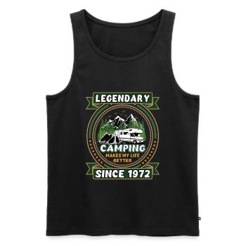 Legendär seit 1972 Camping Geschenk Geburtsjahr - Männer Premium Bio Tank Top - Schwarz - Vorne - AI Model Male 178 light (178cm)