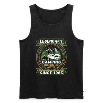 Legendär seit 1965 Camping Geschenk Geburtsjahr - Männer Premium Bio Tank Top - Schwarz - Vorne - AI Model Male 178 light (178cm)