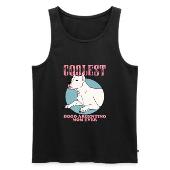 Dogo Argentino Maman Chien Propriétaire Cadeau - Débardeur bio Premium Homme - noir - Devant - Michal (187cm)
