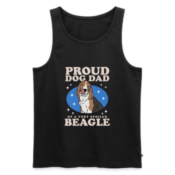 Beagle Papa Dog Lover Dog Owner Cadeau - Débardeur bio Premium Homme - noir - Devant - Michal (187cm)