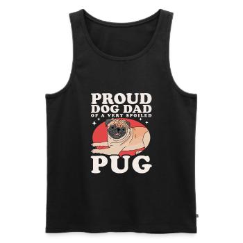 Mops Dad Hundeliebhaber Hundebesitzer Geschenk - Männer Premium Bio Tank Top - Schwarz - Vorne - AI Model Male 178 light (178cm)