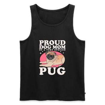 Mops Mom Hundeliebhaber Hundebesitzer Geschenk - Männer Premium Bio Tank Top - Schwarz - Vorne - Michal (187cm)