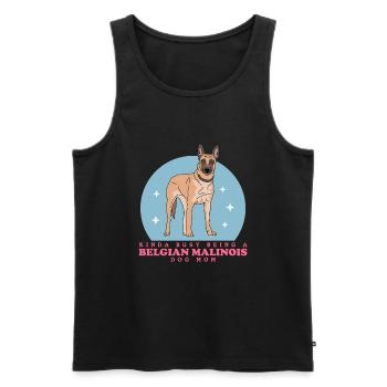 Belgian Malinois Mom Hundebesitzer Hunde Geschenk - Männer Premium Bio Tank Top - Schwarz - Vorne - Michal (187cm)