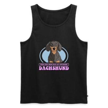Dachshund Mom Dackel Hundebesitzer Geschenk - Männer Premium Bio Tank Top - Schwarz - Vorne - Michal (187cm)