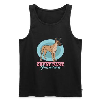Grand Danois | Cadeau de propriétaire de chien de chien - Débardeur bio Premium Homme - noir - Devant - Michal (187cm)