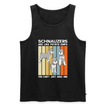 Schnauzer | Cadeau de propriétaire de chien de chien - Débardeur bio Premium Homme - noir - Devant - Michal (187cm)