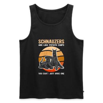 Schnauzer Dogs Dog Propriétaire Cadeau - Débardeur bio Premium Homme - noir - Devant - Michal (187cm)