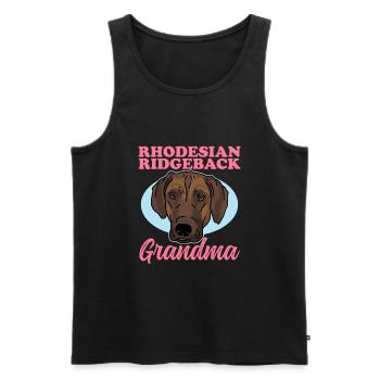 Rhodesian Ridgeback Grand-mère Chien Cadeau - Débardeur bio Premium Homme - noir - Devant - Michal (187cm)