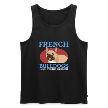 Français Cadeau Bulldog Français Bulldog - Débardeur bio Premium Homme - noir - Devant - Michal (187cm)