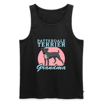 Patterdale Terrier Grandma Dog Owner Gift - Men's Premium Organic Tank Top - black - Front - Michal (187cm)