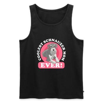 Schnauzer Maman | Cadeau de propriétaire de chien de chien - Débardeur bio Premium Homme - noir - Devant - Michal (187cm)