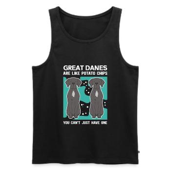 Grand Danois | Cadeau de propriétaire de chien de chien - Débardeur bio Premium Homme - noir - Devant - Michal (187cm)