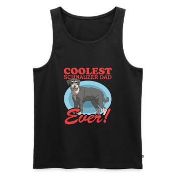 Schnauzer Dad Hundebesitzer Herrchen Geschenk - Männer Premium Bio Tank Top - Schwarz - Vorne - AI Model Male 178 light (178cm)