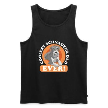 Schnauzer Dad Herrchen Hundebesitzer Geschenk - Männer Premium Bio Tank Top - Schwarz - Vorne - AI Model Male 178 light (178cm)