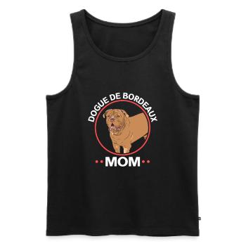 Bordeaux Grand Danois Maman Propriétaire de Chien Cadeau - Débardeur bio Premium Homme - noir - Devant - AI Model Male 178 light (178cm)
