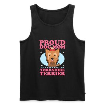 Yorkshire Terrier Maman Chien Chien Propriétaire Cadeau - Débardeur bio Premium Homme - noir - Devant - Michal (187cm)