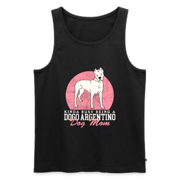 Dogo Argentino Maman Chien Propriétaire Cadeau - Débardeur bio Premium Homme - noir - Devant - Michal (187cm)
