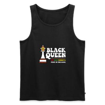 Black Queen Most Powerful Chess African American - Débardeur bio Premium Homme - noir - Devant - AI Model Male 178 light (178cm)