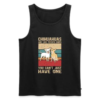 Chihuahua Dog Dog Owner Gift - Men's Premium Organic Tank Top - black - Front - Michal (187cm)