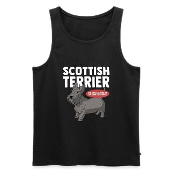 terrier écossais | Cadeau de propriétaire de chien de chien - Débardeur bio Premium Homme - noir - Devant - Michal (187cm)