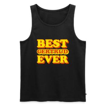 Gertrud Vorname Lustiges Geschenk - Männer Premium Bio Tank Top - Schwarz - Vorne - Michal (187cm)