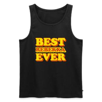 Rebekka Vorname Lustiges Geschenk - Männer Premium Bio Tank Top - Schwarz - Vorne - Michal (187cm)