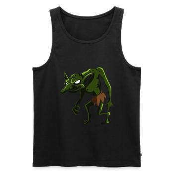 Fieser Kobold, geschenk troll fabelwesen mystisch - Männer Premium Bio Tank Top - Schwarz - Vorne - AI Model Male 178 light (178cm)