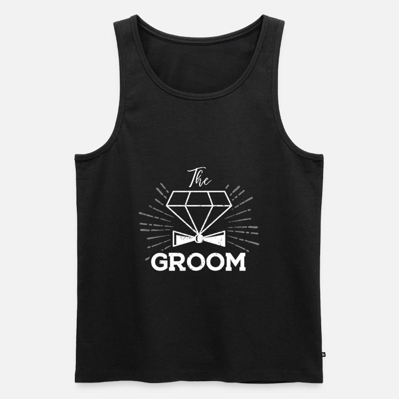 Der Bräutigam - Männer Premium Bio Tank Top - Schwarz