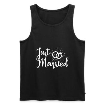 Just Married, un mariage nouvellement marié - Débardeur bio Premium Homme - noir - Devant - Michal (187cm)