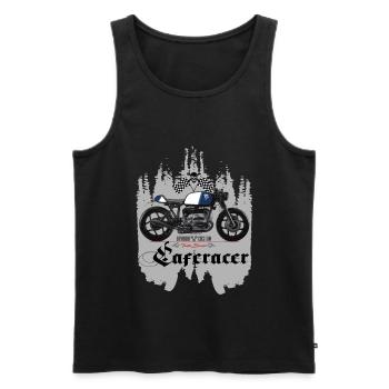 Caferacer Bavaria Custom Motorcycle Bavaria - Men's Premium Organic Tank Top - black - Front - AI Model Male 178 light (178cm)