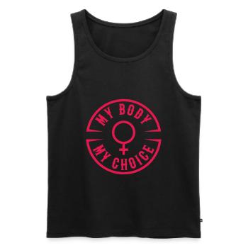 My Body My Choice, femmes féministes de l'avortement - Débardeur bio Premium Homme - noir - Devant - Michal (187cm)
