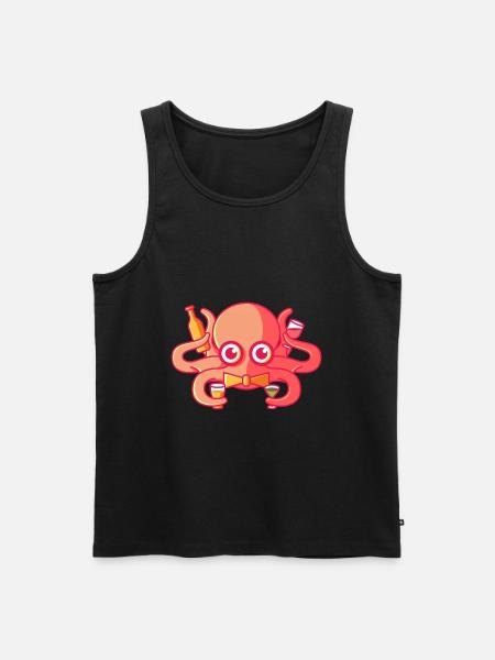 Octopus bartender - Men's Premium Organic Tank Top - black