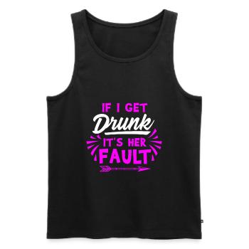Drunk guilt, gift drunk alcohol - Men's Premium Organic Tank Top - black - Front - AI Model Male 178 light (178cm)