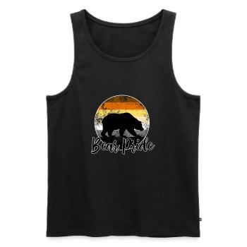 Bear Pride - CSD LGBT Community ours gays - Débardeur bio Premium Homme - noir - Devant - AI Model Male 178 light (178cm)