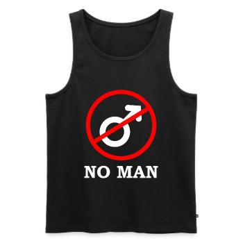 No Man, gift against men's rights - Men's Premium Organic Tank Top - black - Front - Michal (187cm)