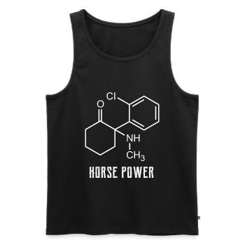 Horse Power, ketamine keta drugs shoot - Men's Premium Organic Tank Top - black - Front - AI Model Male 178 light (178cm)
