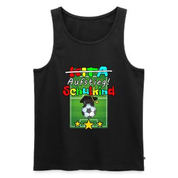 KITA Aufstieg Schulkind - Männer Premium Bio Tank Top - Schwarz - Vorne - AI Model Male 178 light (178cm)