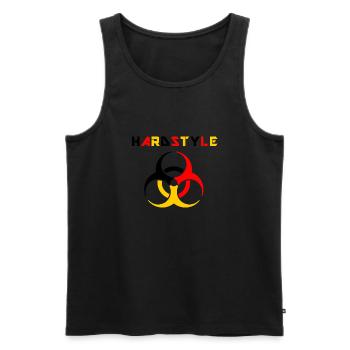 Hardstyle - Party Hard - Event Festival - United Kingdom - Men's Premium Organic Tank Top - black - Front - AI Model Male 178 light (178cm)