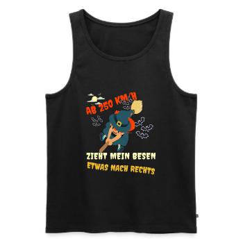 Ab 250 km/h Zieht Mein Besen Etwas Nach Rechts - Männer Premium Bio Tank Top - Schwarz - Vorne - AI Model Male 178 light (178cm)