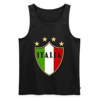 Italia fun - Männer Premium Bio Tank Top - Schwarz - Vorne - AI Model Male 178 light (178cm)