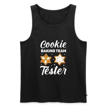 Cookie Baking Team Tester - Weihnachten Backen - Männer Premium Bio Tank Top - Schwarz - Vorne - AI Model Male 178 light (178cm)
