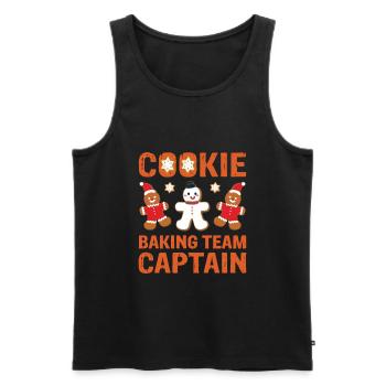 Cookie Baking Team Captain - Weihnachten Backen - Männer Premium Bio Tank Top - Schwarz - Vorne - AI Model Male 178 light (178cm)