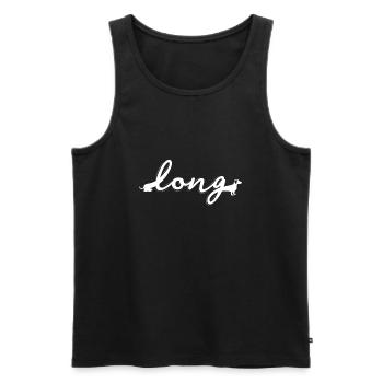 Long Dachshund Dackel Teckel - Men's Premium Organic Tank Top - black - Front - AI Model Male 178 light (178cm)