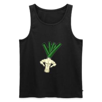 Bodybuilding Gewichtheber Lauch - Männer Premium Bio Tank Top - Schwarz - Vorne - Michal (187cm)