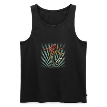 Skater Skateboarding Helm Skateboard - Männer Premium Bio Tank Top - Schwarz - Vorne - AI Model Male 178 light (178cm)
