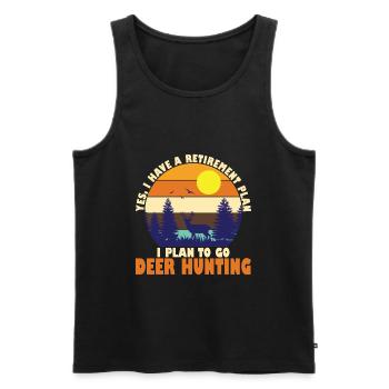 Yes, I Have A Retirement Plan. I Plan To Go Deer - Men's Premium Organic Tank Top - black - Front - Michal (187cm)