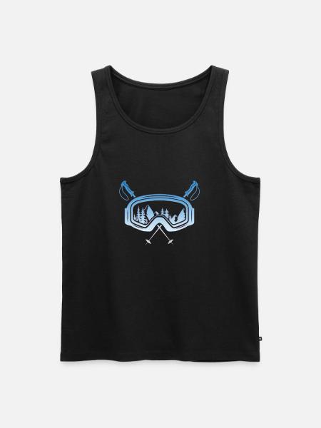 Skidglasögon med skidstavar Skidåkare Skidåkare - Ekologisk premium tanktopp herr - svart